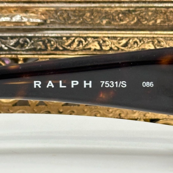 Ralph Lauren Brown/Amber Tortoiseshell Sunglasses EUC & RL Hard-Case EUC - Picture 13 of 17